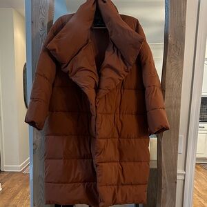 Unreal Fur Terracotta Puffer Jacket